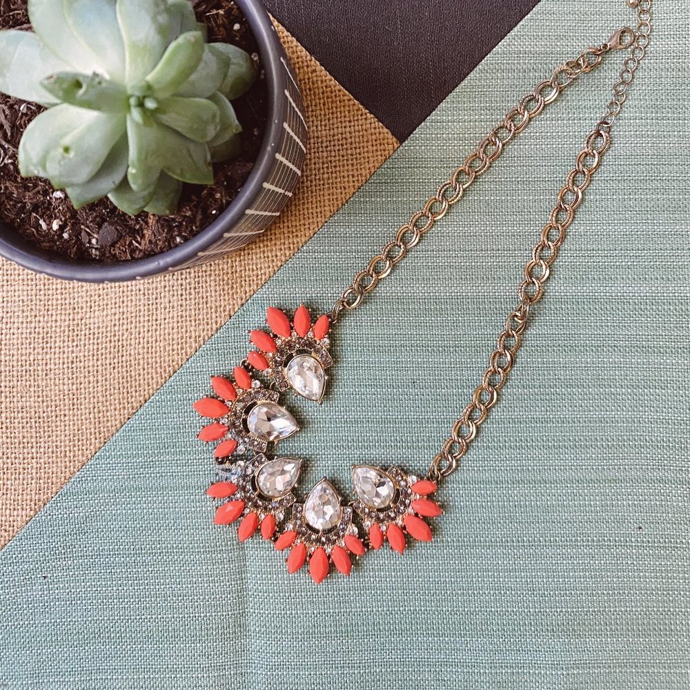 Cluster Statement Crystal Necklace - image 3